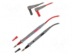 Test leads | Inom: 10A | Len: 1.2m | insulated | black,red | 2pcs.