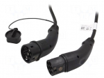 EMobility: cable | 1x0.5mm2,3x6mm2 | 250VAC | 7.2kW | IP44 | 7.5m | 32A