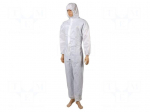 Protective coverall | Size: M | white | DT115 | with a hood