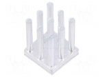 Heatsink: extruded | grilled | natural | L: 10mm | W: 10mm | H: 12.5mm