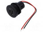 USB power supply | USB A socket,USB C socket | Sup.volt: 12&divide;24VDC