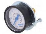 Manometer | 0&divide;10bar | Thread: G 1/4" | 40mm | IP43 | Thread: outside