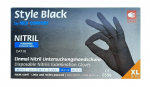 Nitrila cimdi Style Black, XL izmērs, bez pūdera, melni, 100gab.