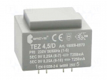 Transformer: encapsulated | 4.5VA | 230VAC | 9V | 9V | 250mA | PCB | IP00