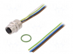 Connector: M12 | socket | PIN: 5 | female | IP67 | cables | Thread: M16x1,5