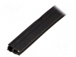 Gasket | EPDM | black | L: 10m | W: 11mm | H: 21.5mm | Panel thick: 1&divide;3mm