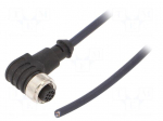 Cable: for sensors/automation | M12 | PIN: 4 | angled | 5m | plug | 250VDC