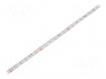 LED tape | RGB | 5050 | LED/m: 30 | 10mm | white PCB | IP65 | 7.2W/m | 12VDC