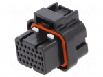 Connector: automotive | plug | female | Superseal 1.0 | PIN: 26 | black