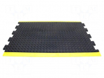Anti fatigue mat | Width: 0.6m | L: 0.9m | rubber | black | Bubblemat