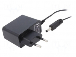 Power supply: switching | mains,plug-in | 12VDC | 0.5A | 6W | 79% | black