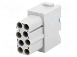 Connector: HDC | module | female | 16A | 400V | Han-Modular&reg; | PIN: 8