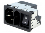 Connector: AC supply | socket | male | 4A | 250VAC | C14 (E) | KMF