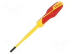 Screwdriver: insulated | slim | slot | 4.5x1mm | Blade length: 100mm