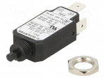Circuit breaker | Urated: 240VAC | 48VDC | 15A | SPST | Poles: 1 | screw
