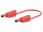 Test lead | 32A | banana plug 4mm,both sides | Len: 0.25m | red