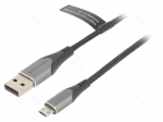 Cable | USB 2.0 | USB A plug,USB B micro reversible plug | 2m | 2A