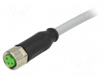 Cable: for sensors/automation | M8 | PIN: 3 | straight | 10m | plug | 4A