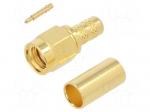 Connector: SMA | plug | male | straight | 50&Omega; | soldering,crimped | PTFE