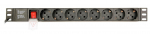 EnerGenie EG-PDU-014 Rack Power Distribution Unit (8 Schuko sockets, 1U, 16A, Schuko plug, 3m, black color)