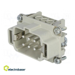 Pistik: HDC | kontakti sisestus | mees | C146 | PIN:6 | 6+PE | suurus E7