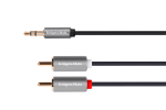 Helis&uuml;steemid ja tarvikud // Helikaablid koos pistikutega // Kabel jack 3.5 wtyk stereo - 2RCA 1.8m Kruger&Matz Basic