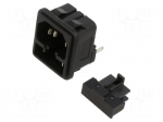 Connector: AC supply | plug | male | power supply | 10A | 250VAC | 250V