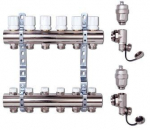 Balans.vent.bloks 1"-M(24x19) 9atz. Kolektoru komplekts 9 līnijas, ar balansventiļiem