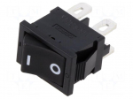 ROCKER | DPST | Pos: 2 | ON-OFF | 10A/250VAC | black | IP40 | none | A8L