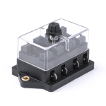 Auto- ja mootorrattatooted, elektroonika, navigatsioon, CB raadio // Auto elektroonikakomponendid : Installatsioonikaablid : Kaitsealused : &Uuml;hendused // Skrzynka bezpiecznikowa ceramiczna 4 gniazda amio-03040