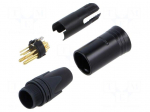 Connector: XLR | plug | male | XX-14 | 3A,16A | PIN: 10(2+8) | straight