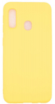 Back panel cover Evelatus Samsung A20e Soft Touch Silicone Case with Strap Yellow