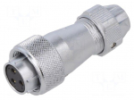 Connector: circular | plug | female | PIN: 3 | IP67 | WF16 | 5&divide;6.5mm | 15A