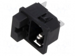 Connector: AC supply | socket | male | 10A | 250VAC | C14 (E) | 6220 | IP40