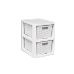Furniture sections and sets // Kontorim&ouml;&ouml;bel // Regał z 2 koszykami BranQ biel antyczna