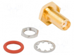 Connector: SMA | socket | female | straight | 50&Omega; | soldering | PTFE | IP67