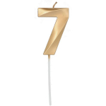 Folat Glamor Cake Candle topper Number 7 (7cm) Metallic Gold