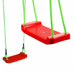 Vigo 2in1 Outdoor or Indoor Swing with Plastic seat 43x17cm for children (max 50kg)