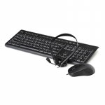 Platinet Fiesta F4IN1OS01 4in1 Wired Home Office Set - Keyboard + Mouse + Mouse Pad + Headset with Microphone Blac