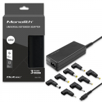 Universālais strāvas adapteris datoram 45W | MultiPlug | 8 sraudņi | + elektrības kabelis