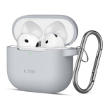Headphone case Tech-Protect Apple AIRPODS 4 CRAYON SILICONE HOOK CASE Grey