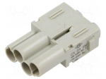 Connector: HDC | contact insert | male | MIXO | PIN: 4 | 40A | 600V
