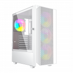 Gembird Fornax 4000W ARGB gaming ATX computer case, Midi Tower, backlight, White