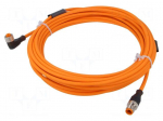 Cable: for sensors/automation | M12 | PIN: 4 | 10m | plug | 30VDC | 4A