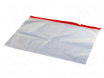 Slider bag | L: 300mm | Width: 400mm | Thick: 70um | transparent | 50pcs.
