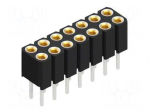 Connector: pin strips | socket | female | PIN: 14 | THT | 2.5A | 100V | 2mm
