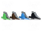 Crocodile clip | 36A | 1kV | brown,black,blue,green | 4pcs | 41mm