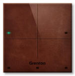 Grenton touch panel / 4 touch fields / TF-Bus / dark, natural leather front