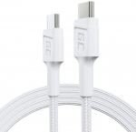 Cable Green Cell USB Type-C Male - USB Type-C Male 60W Fast Charging 1.2m White