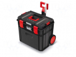 Chest | tool case | with wheels | black | polymer | X BLOCK TECH | IP55